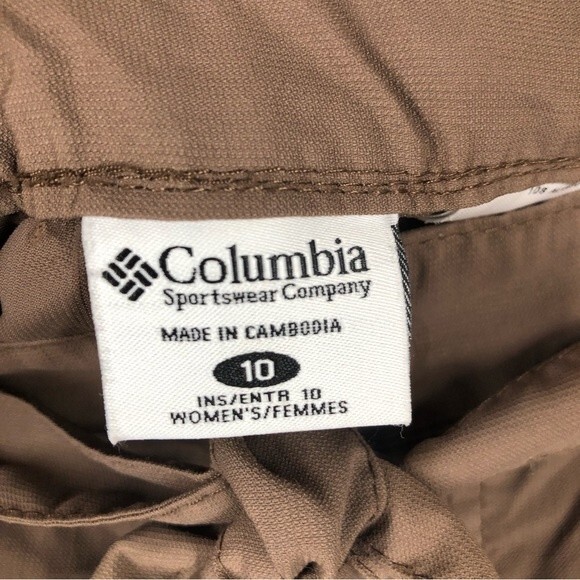 Columbia Outdoor Hiking Bermuda Shorts Brown Sash Belt Embroidery 10 - Picture 4 of 7